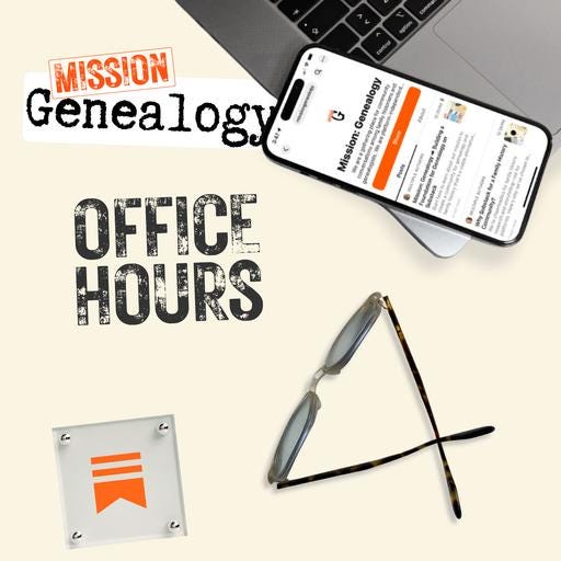 Mission Genealogy Office Hours tile