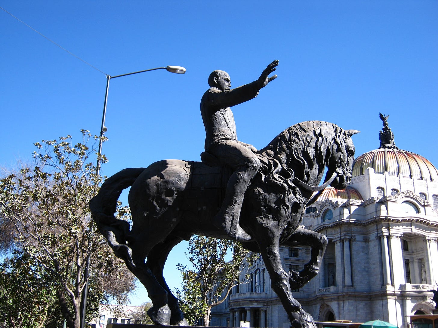 Statue of Francisco Madero on horseback