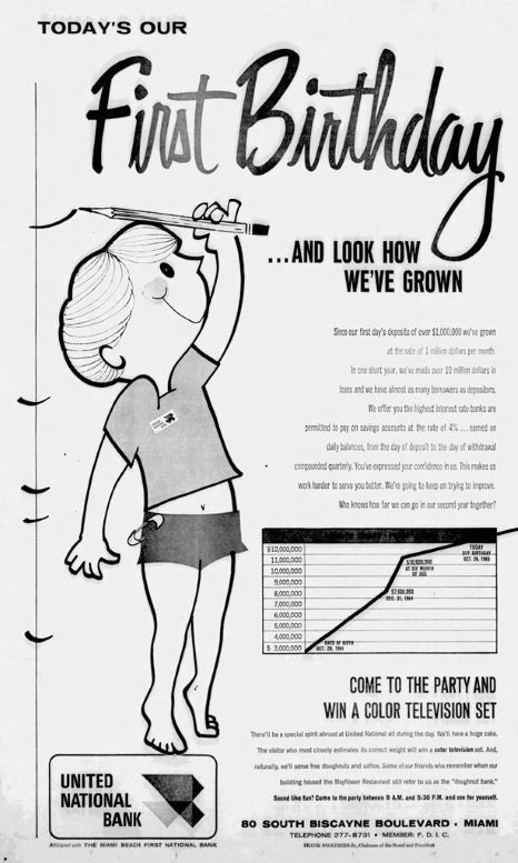 Figure 5: United National Bank ad on October 26, 1965