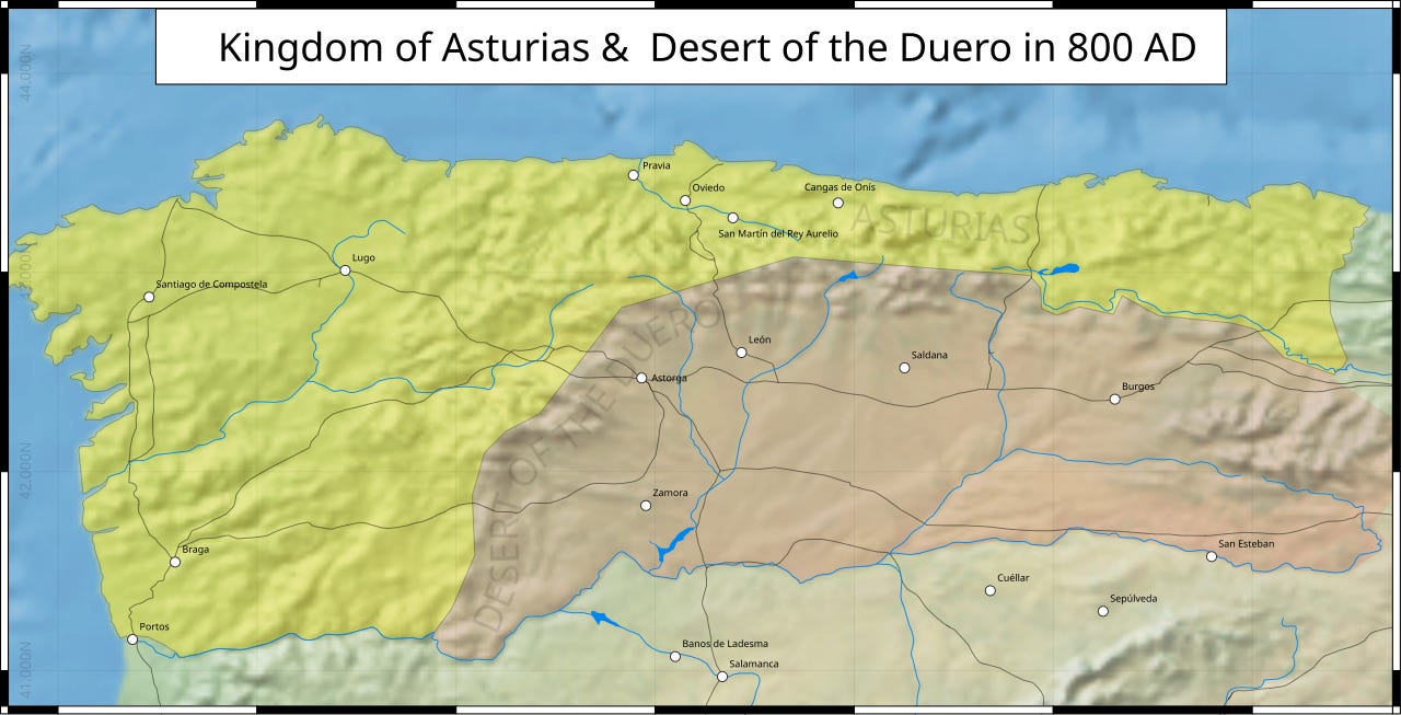 The Kingdom of Asturias c. 800 AD
