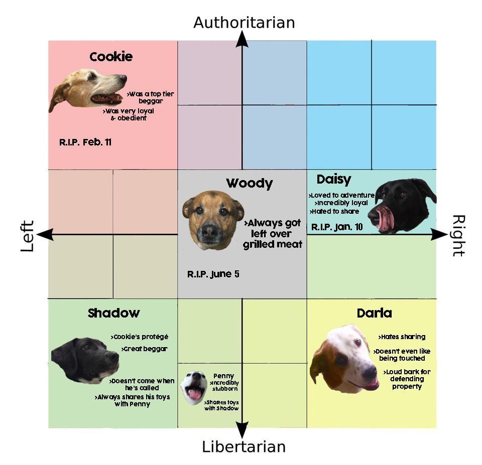 Political compass of my dogs | Political Compass | Know Your Meme