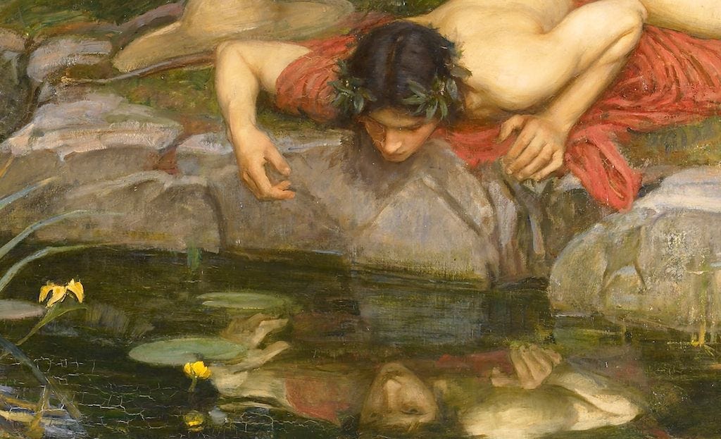 Enamored Narcissus: A Captivating Painting by J.W. Waterhouse