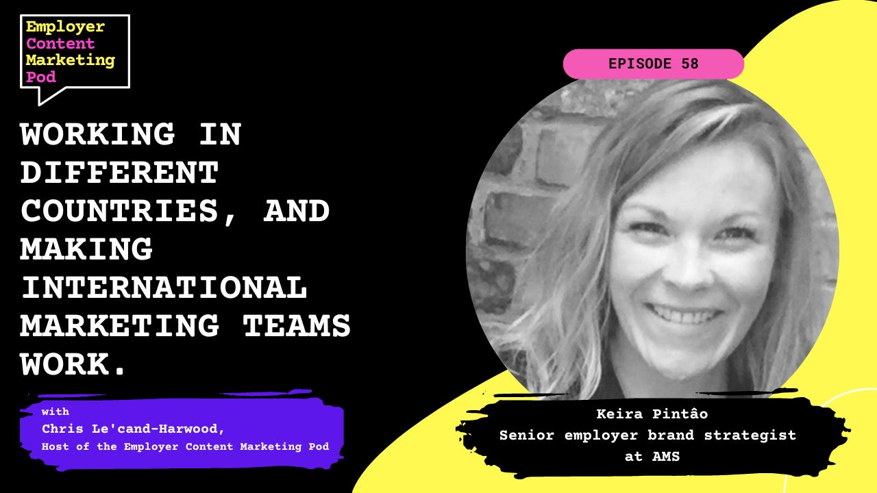 E58: Working in different countries, and making international marketing teams work
