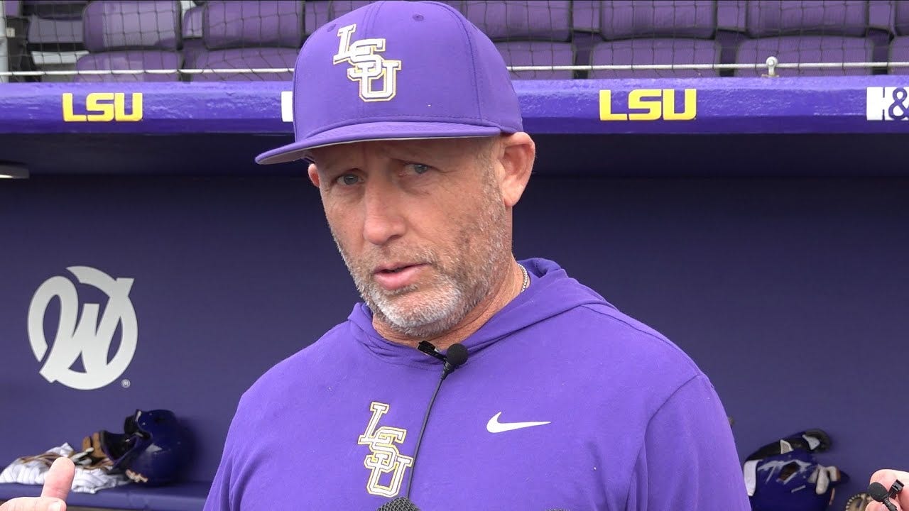 LSU pitching coach Wes Johnson FULL interview media day 2023 - YouTube