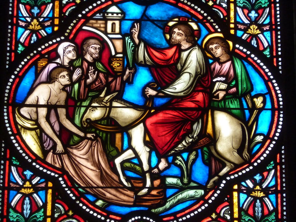Palm Sunday. Brussels. | Detail of stained glass in the cath… | Flickr