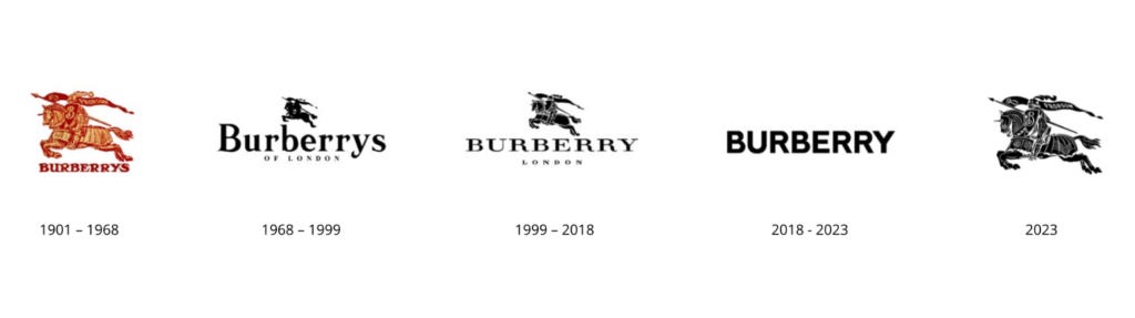 Logo de Burberry. Fin de etapa del minimalismo aséptico