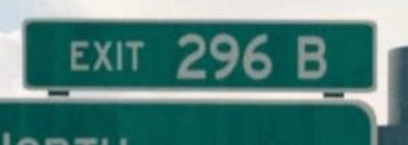 exit 296b sign