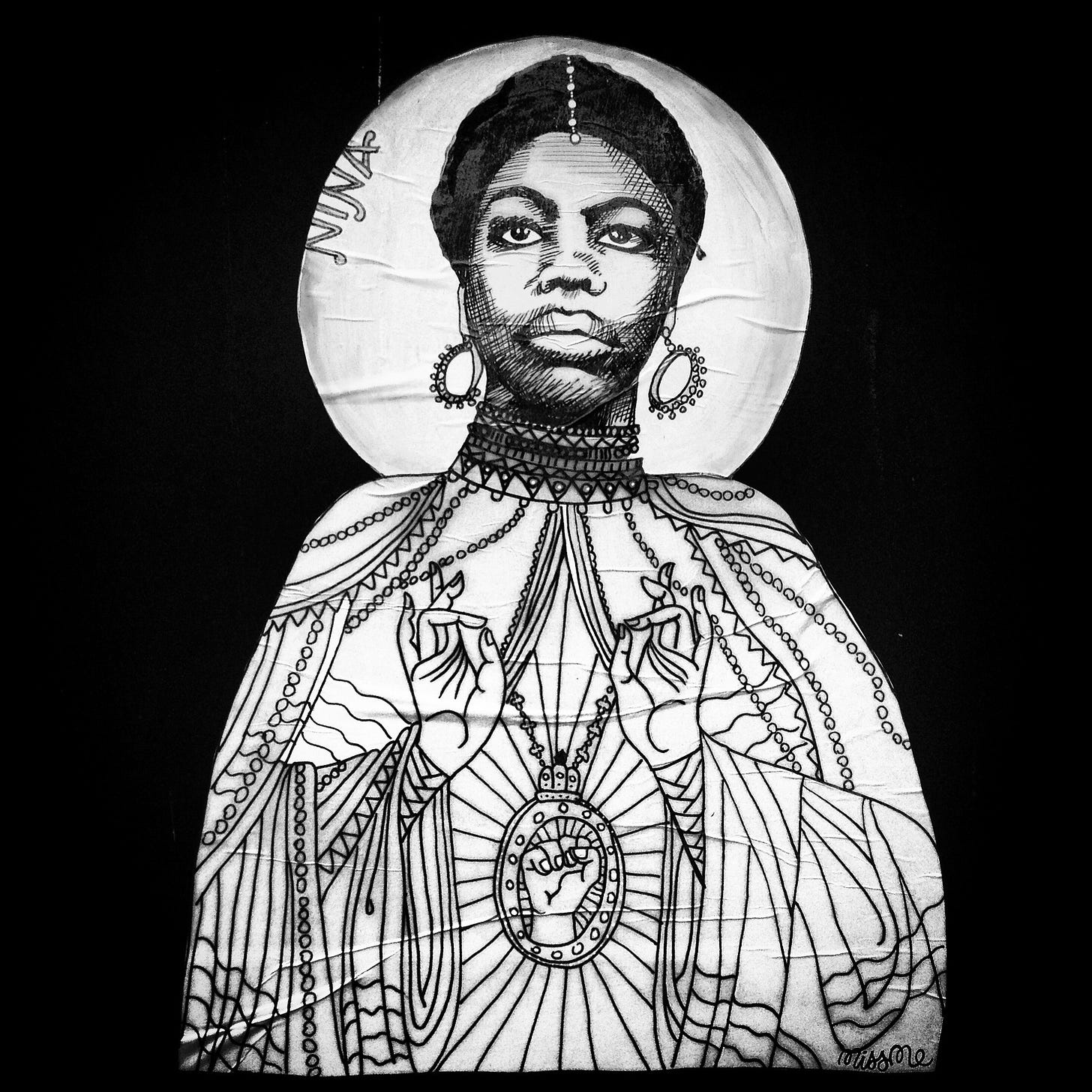Artwork of Gospel Singer Nina Simone