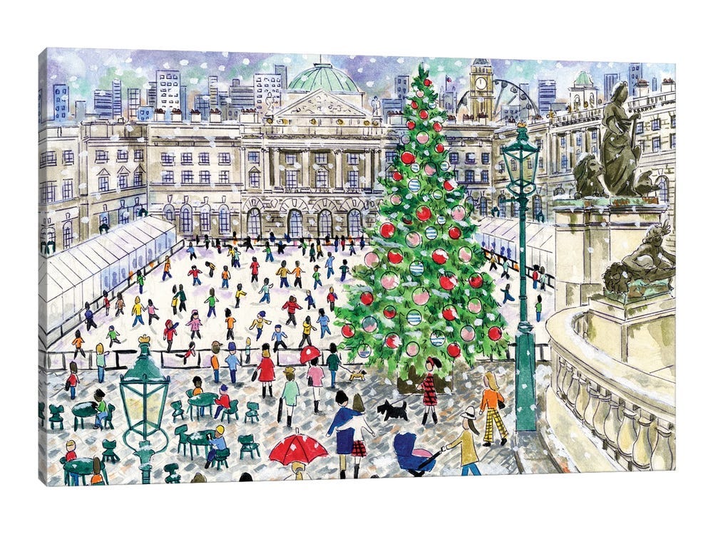 Christmas In London Canvas Print by Michael Storrings | iCanvas