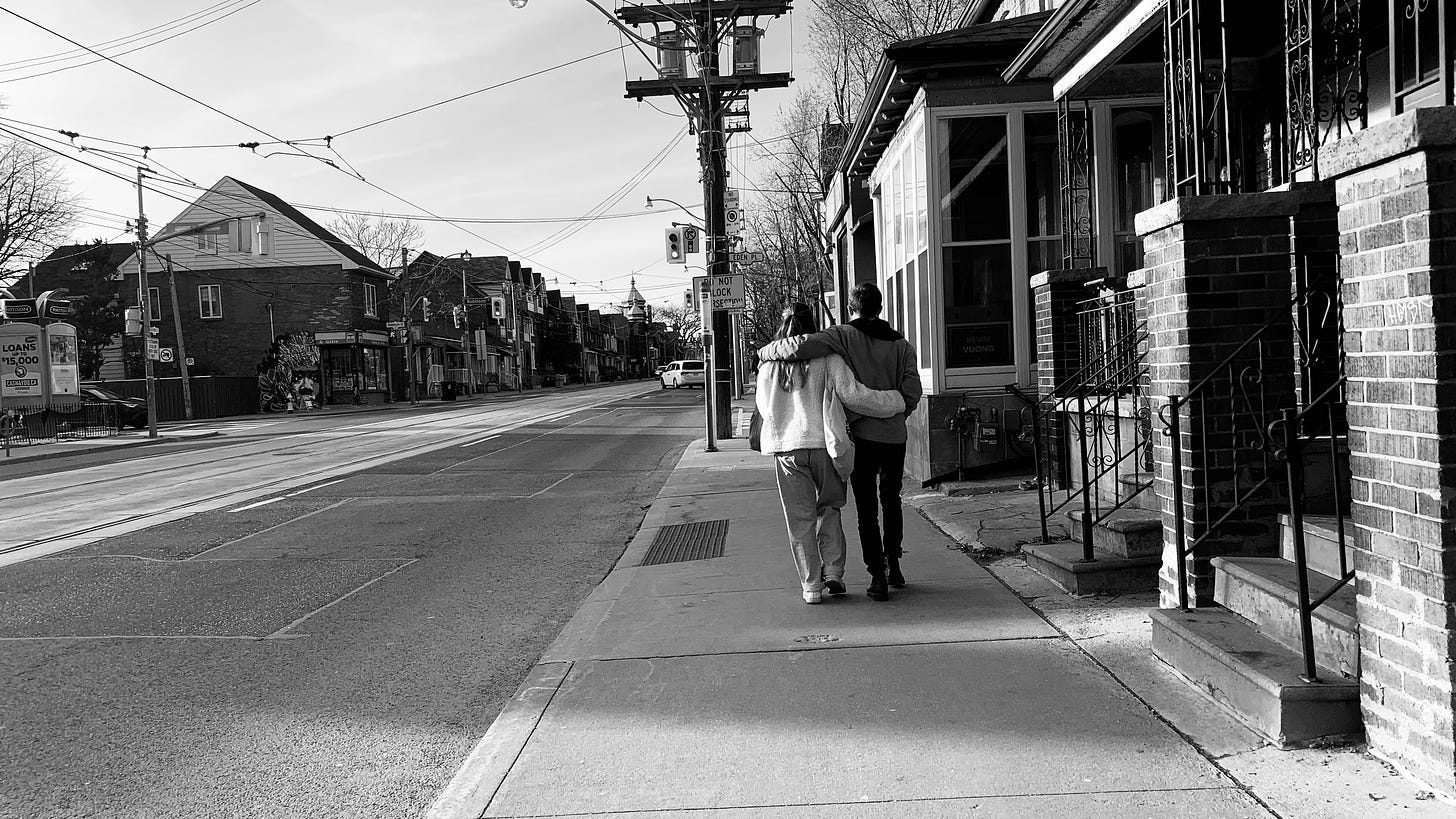 toronto street photography toronto Canada Ontario couple black and white photography urban