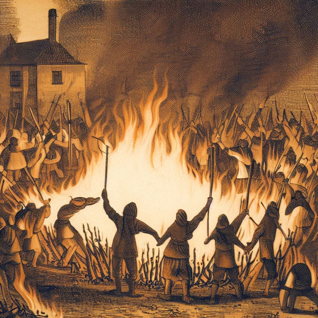 What are the odds of everything in our official history being a lie?  villagers burning witches