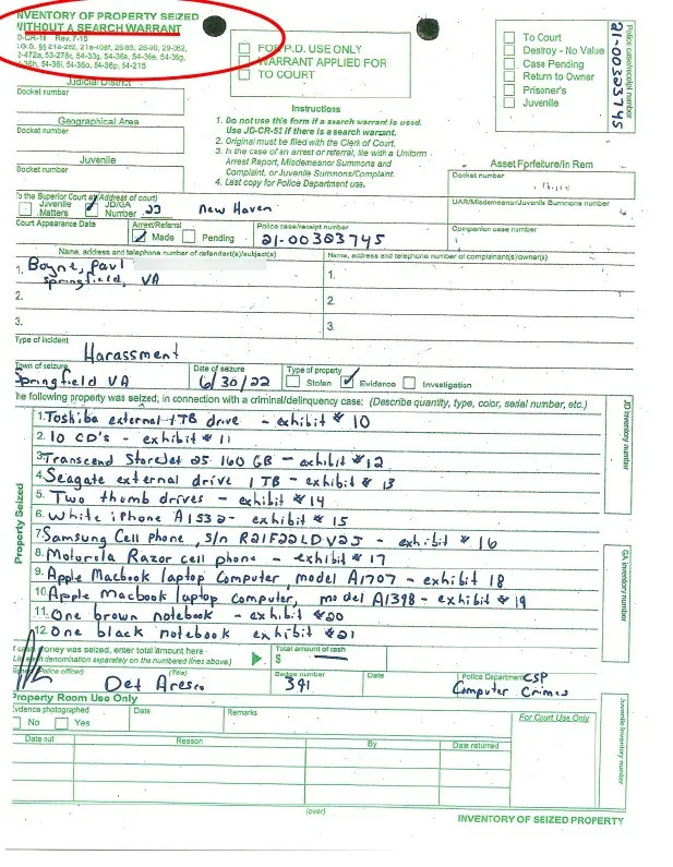Illegal Boyne Warrant