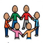 image symbol of people holding hands in a circle