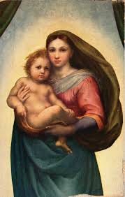 Raphael Sistine Madonna di San Sisto &amp; child Painting Detail Art  Postcard Print | eBay