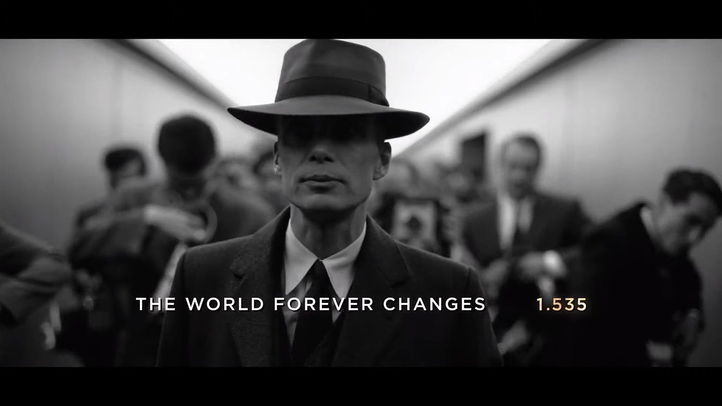 Nolan's OPPENHEIMER News on Twitter: "THE WORLD FOREVER CHANGES  https://t.co/VJVfdweKen" / Twitter