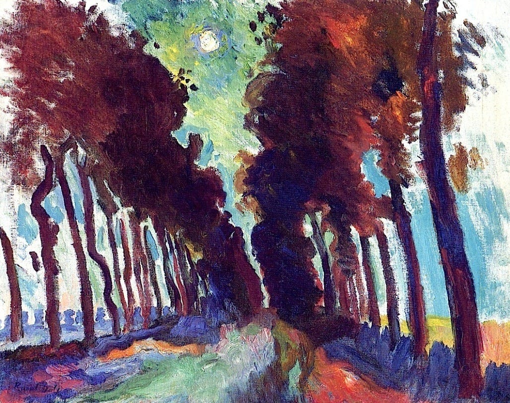 Raoul Dufy - Road Bordered by Trees - circa 1905