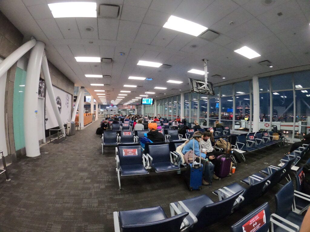 domestic departure gates at Pearson International Airport