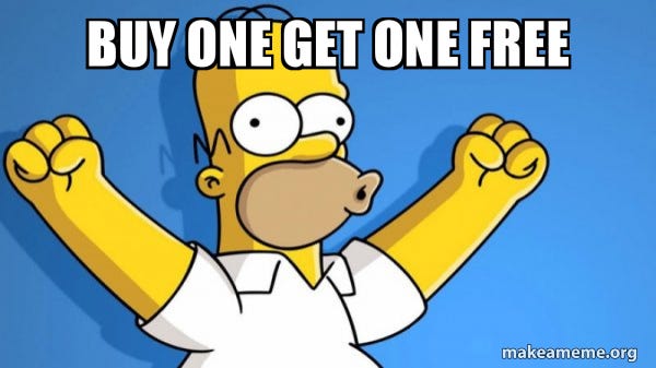 Buy one get one free - Happy Homer | Make a Meme