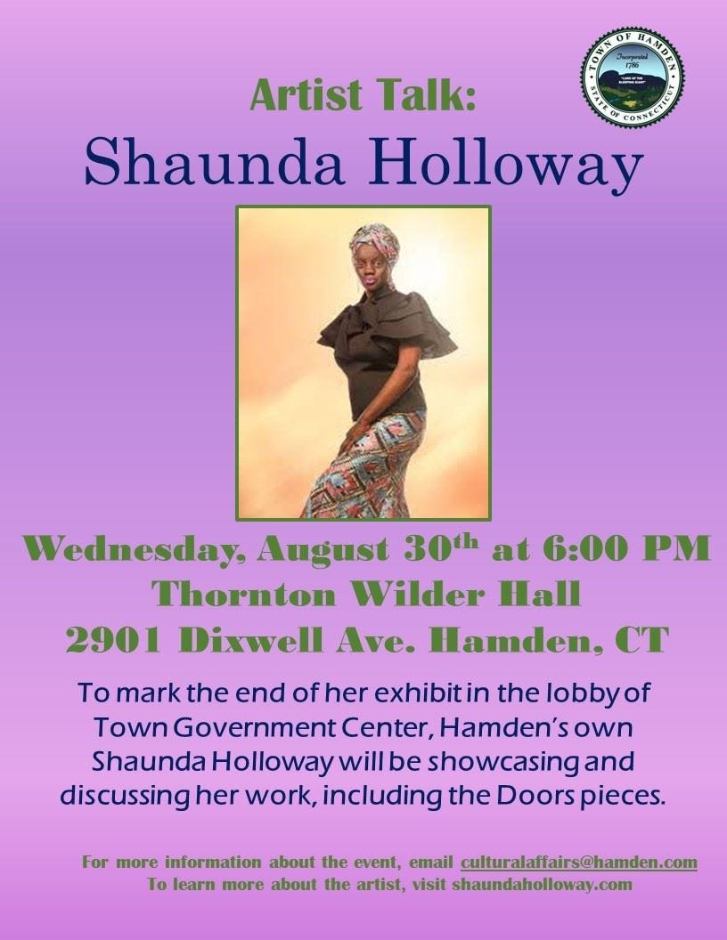 aug 30 Shaunda Holloway Artist Talk Opens in new window