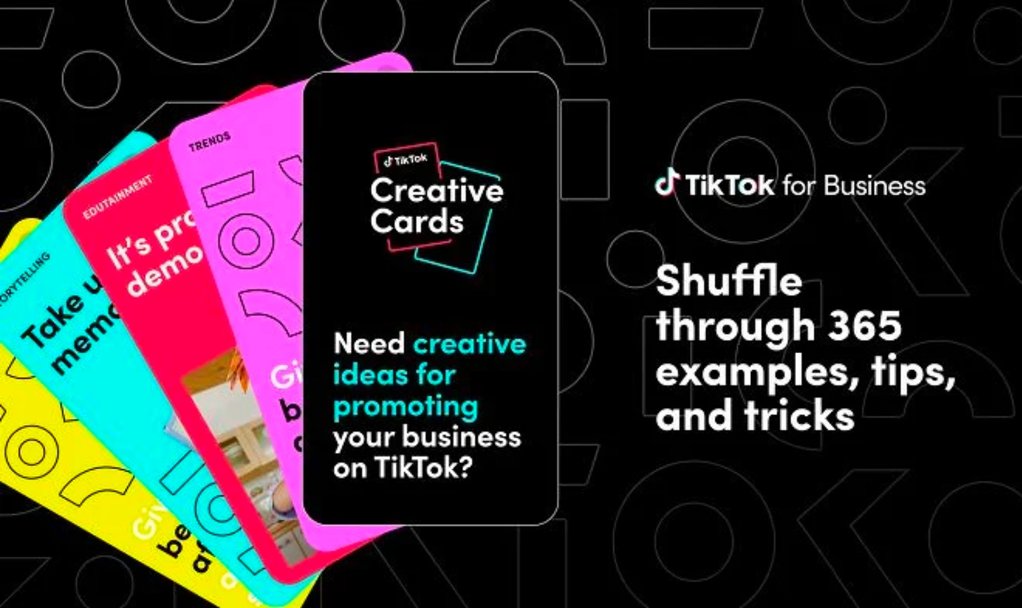 TikTok shuffles up a deck of "creative cards" to help businesses win the  holiday season - Tubefilter