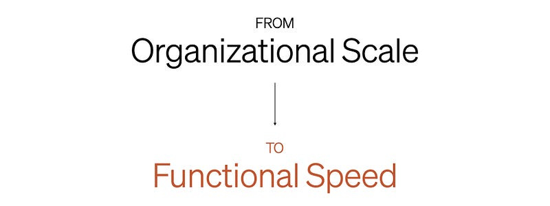 From: Organizational Scale, To: Functional Speed