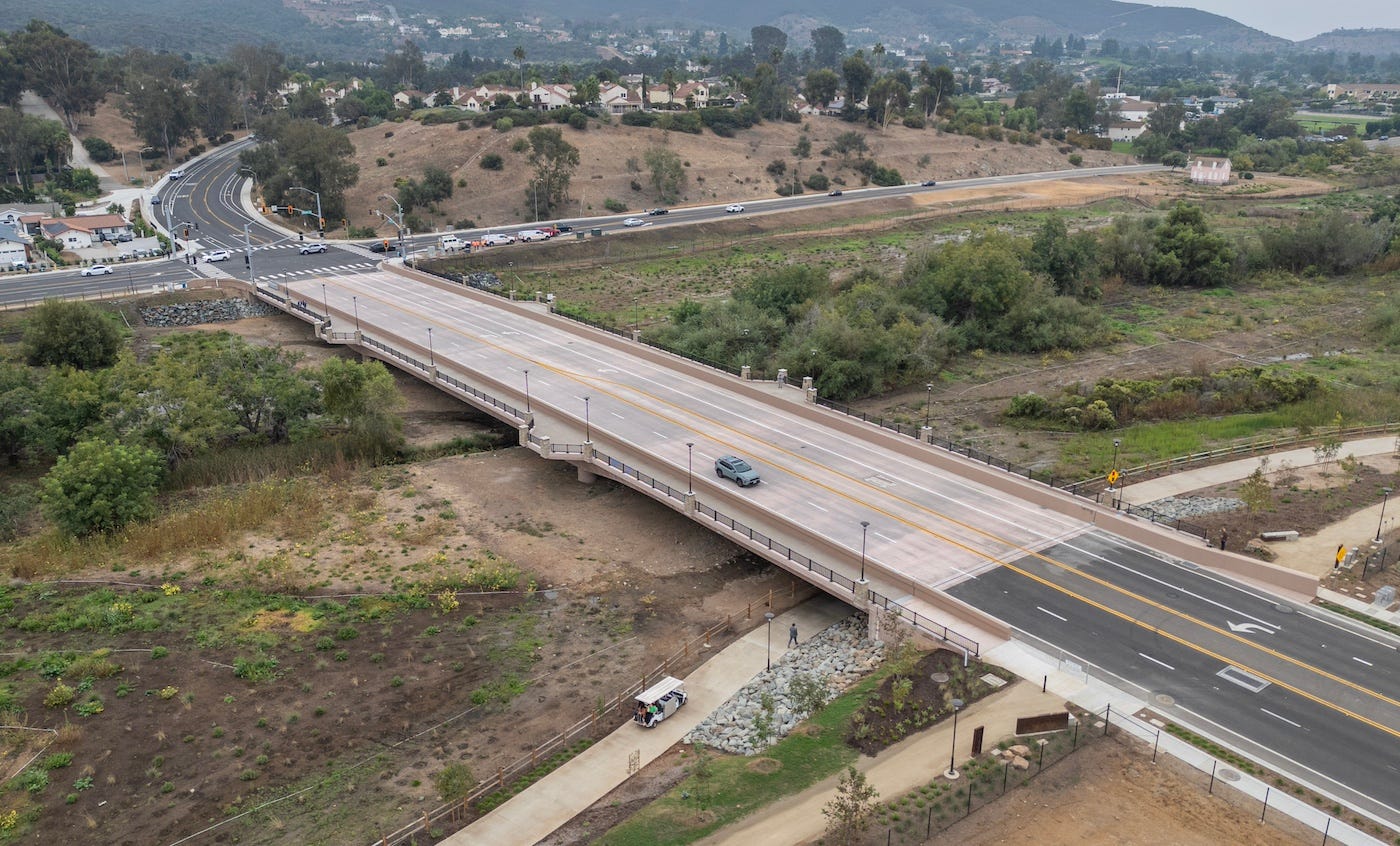 The city of San Marcos had the ribbon cutting in celebration of completing the San Marcos Creek project on Oct. 16. The project tackled flooding, traffic flow, habitat and adding trails and a new park. Courtesy photo