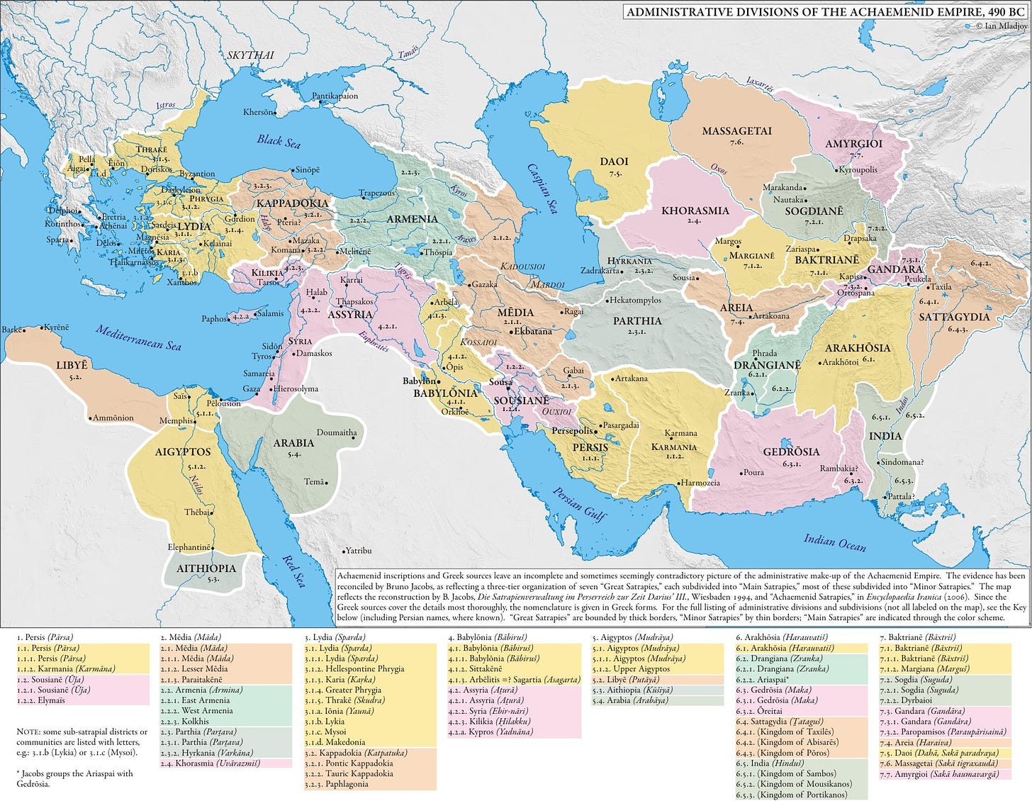 Satrapies of the Achaemenid Persian Empire, 490 BCE (X-post ...