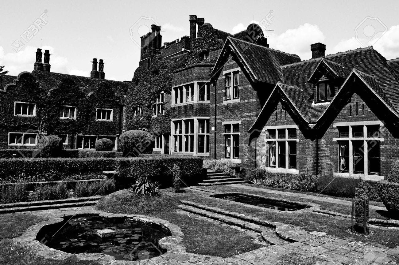 British Old House In Black And White Stock Photo, Picture and Royalty Free  Image. Image 11260188.