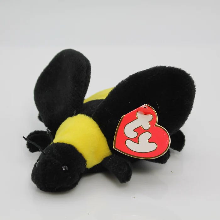 the aforementioned bumble the bee beanie baby