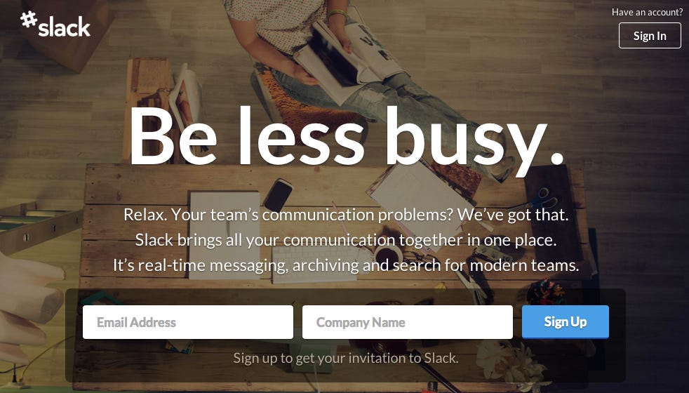 WhatsPost: Slack: Be Less Busy