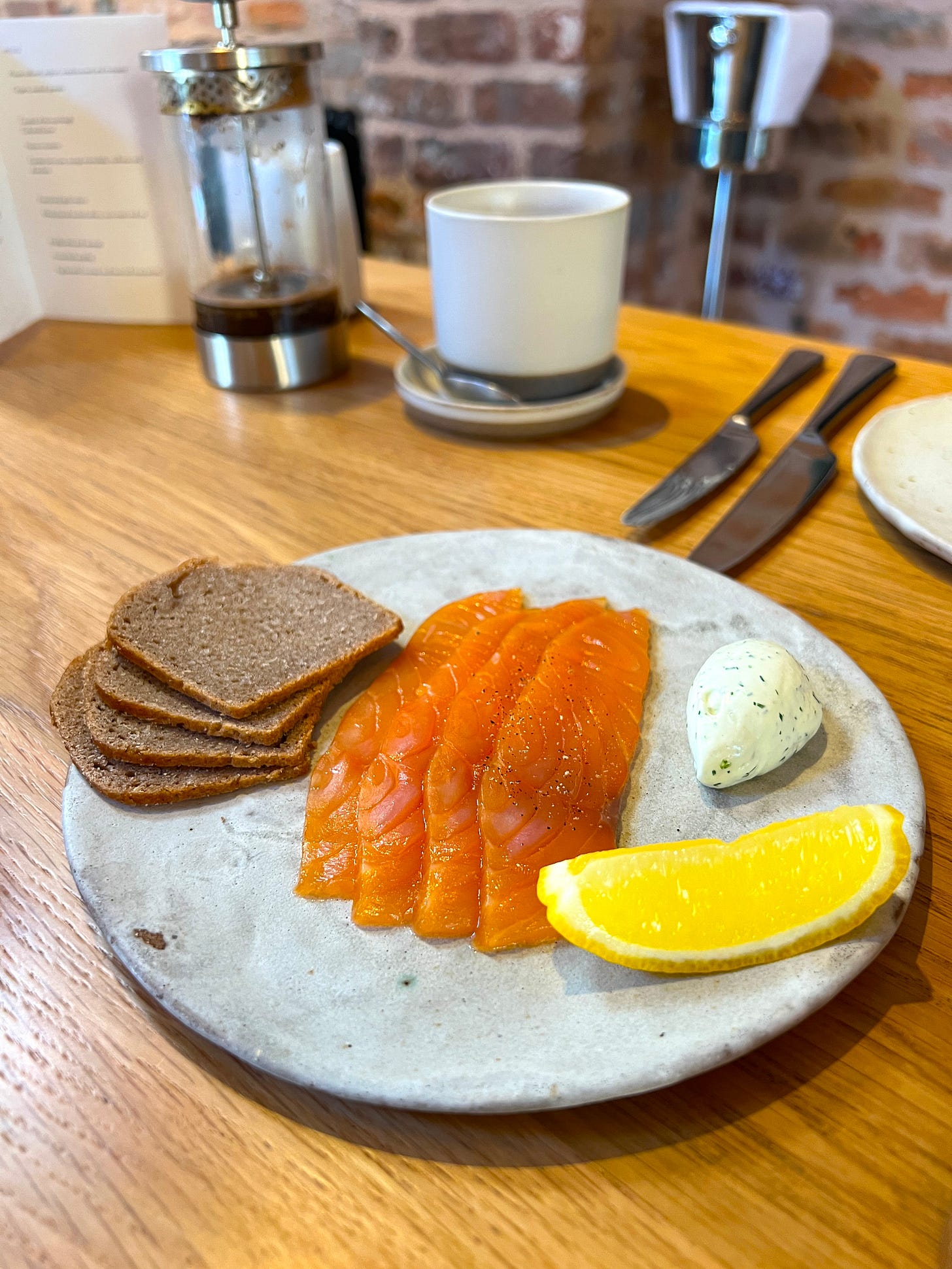 smoked salmon moor hall breakfast