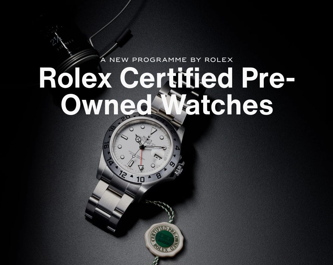 Rolex Pre Owned Certification