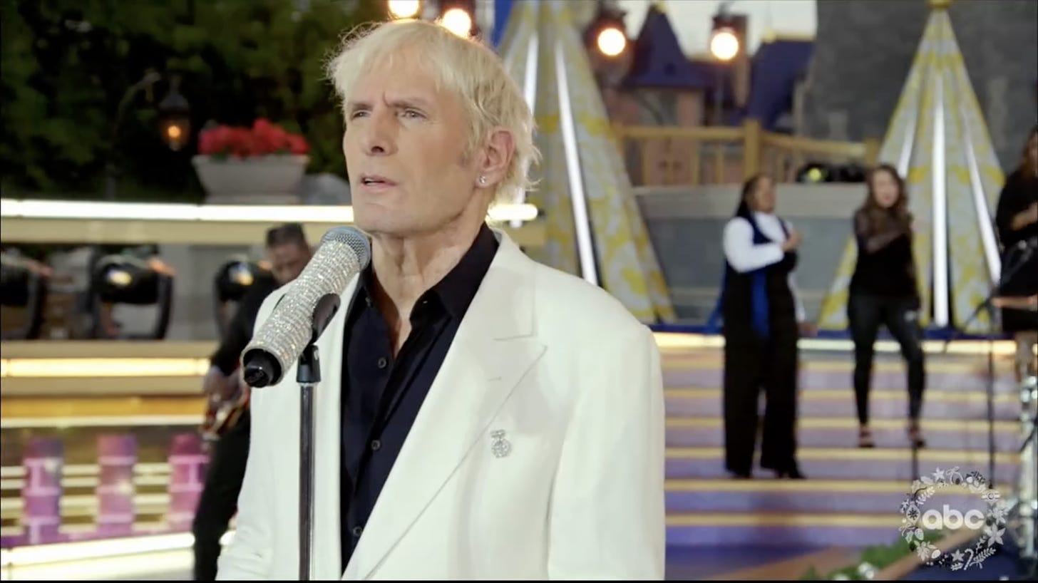 Michael Bolton performed during the Disney Parks Christmas Day Parade on Monday