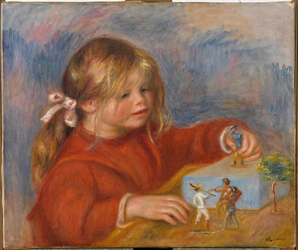 Claude Renoir, jouant - Auguste Renoir