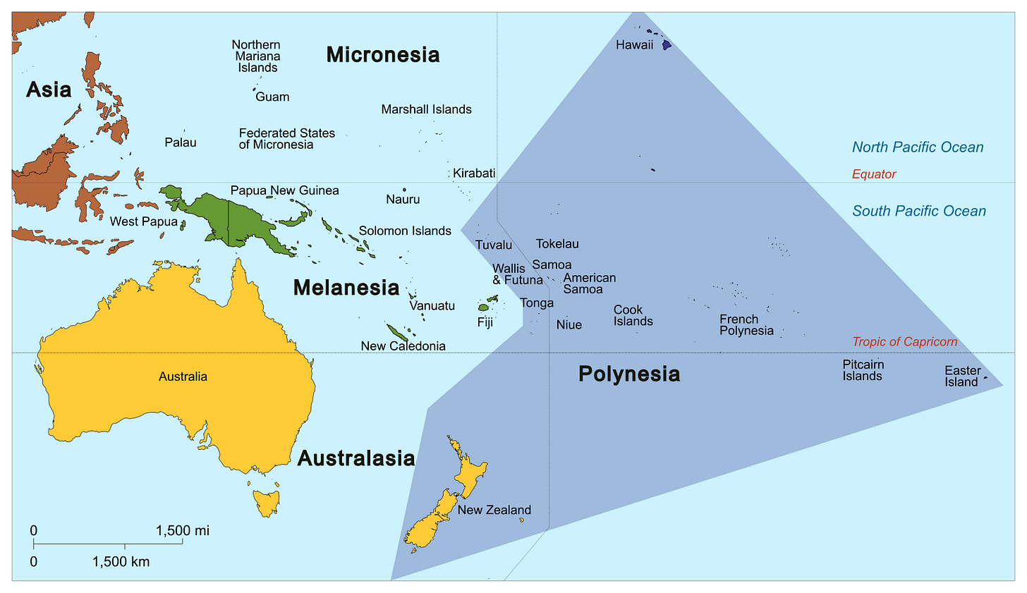 Map of Polynesia (Illustration) - World History Encyclopedia