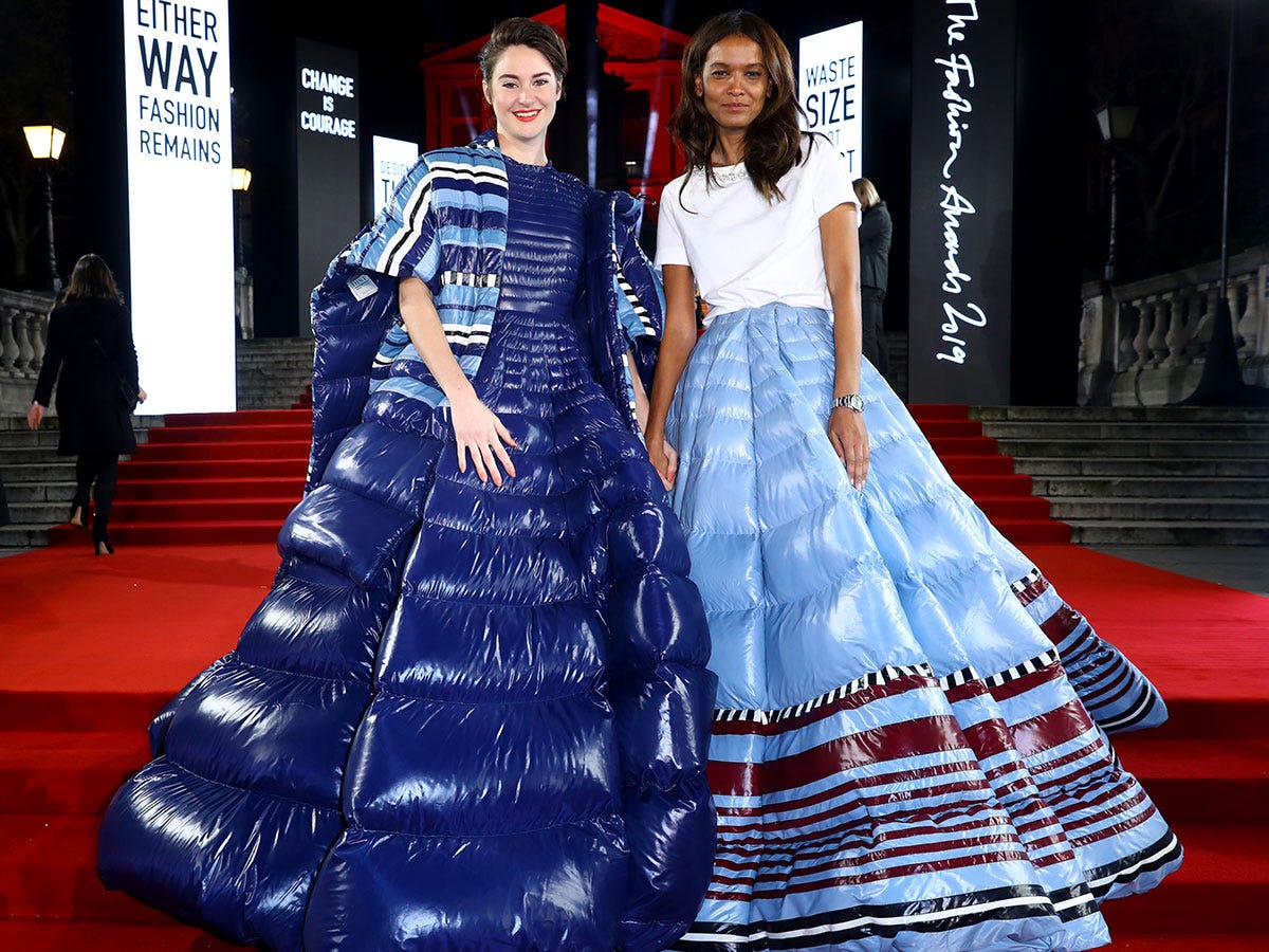 Por qué es importante que aparecieran dos 'vestidos-plumífero' en los Fashion  Awards | Actualidad | S Moda EL PAÍS