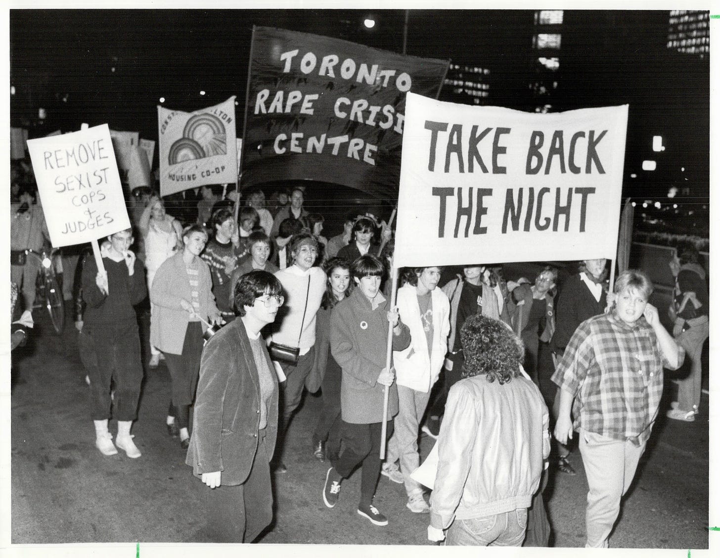 Take Back The Night march in Toronto, 1985. Photo credit: Toronto Public Library