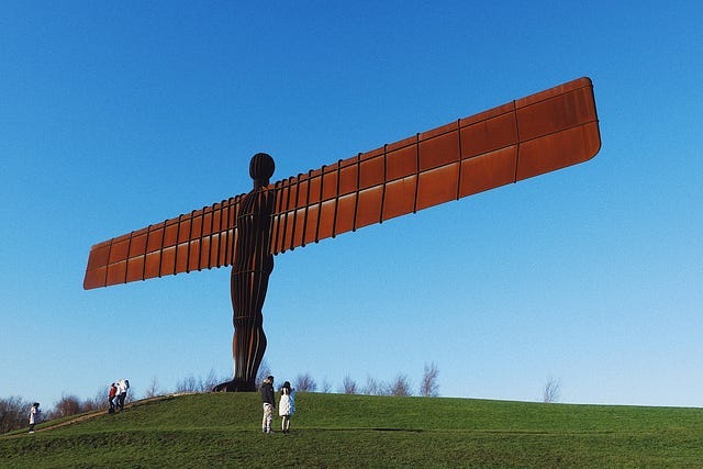 A picture of the angel of the north