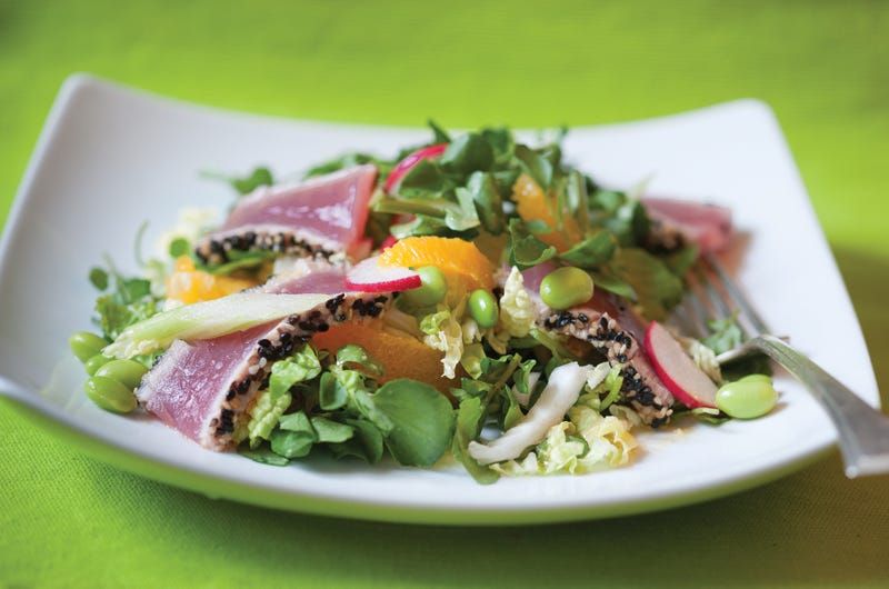 Sesame Tuna with Citrus Dressing, Cathy Walthers, Cook the Vineyard