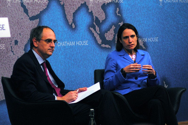 File:Edward Lucas, International Section Editor, The Economist; Fiona Hill, Director, Center on the United States and Europe, The Brookings Institution (8557351522).jpg