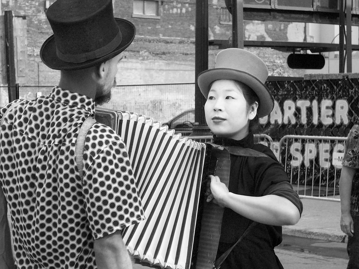 Two-person accordian