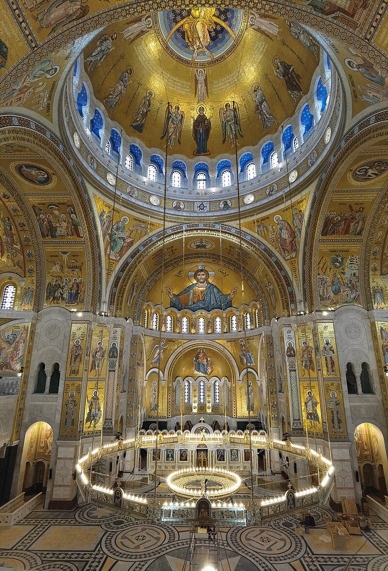 Pendentive of the Church of Saint Sava main dome, Belgrade, Serbia Pendentive of the Church of Saint Sava main dome, Belgrade, Serbia
