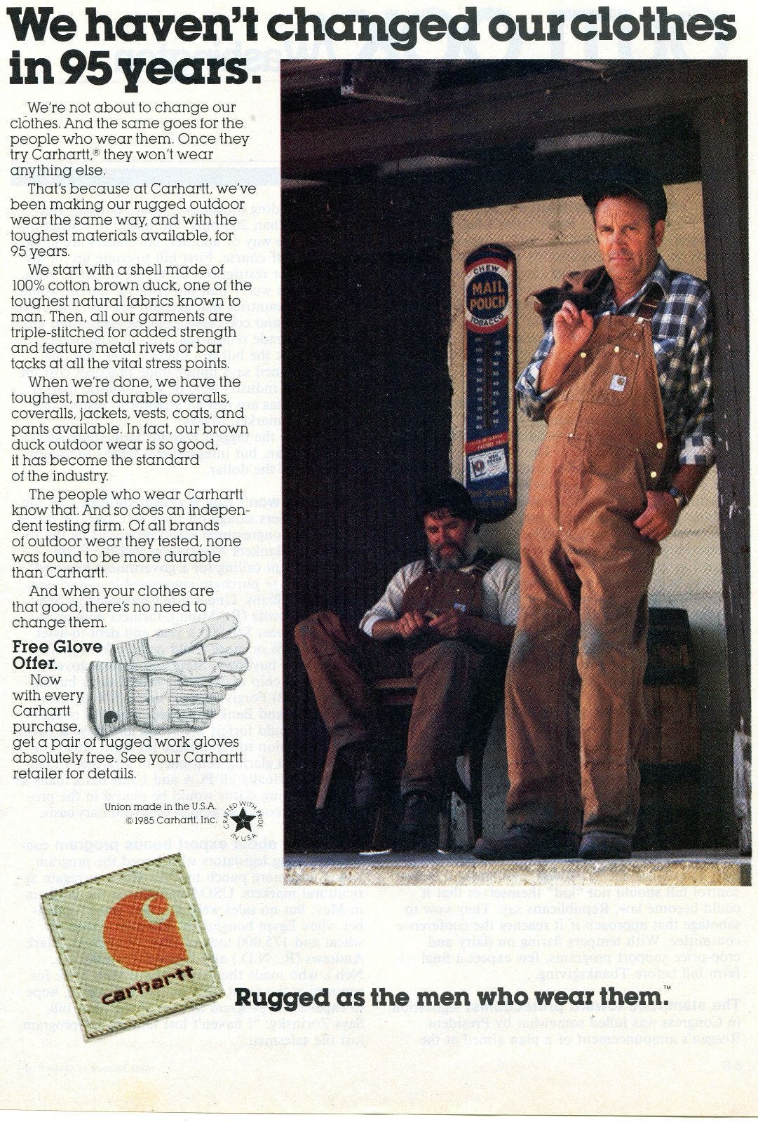 Now for sale on eBay , just 12$ Carhartt Ad | Vintage ads, Carhartt, Vintage  clothing men