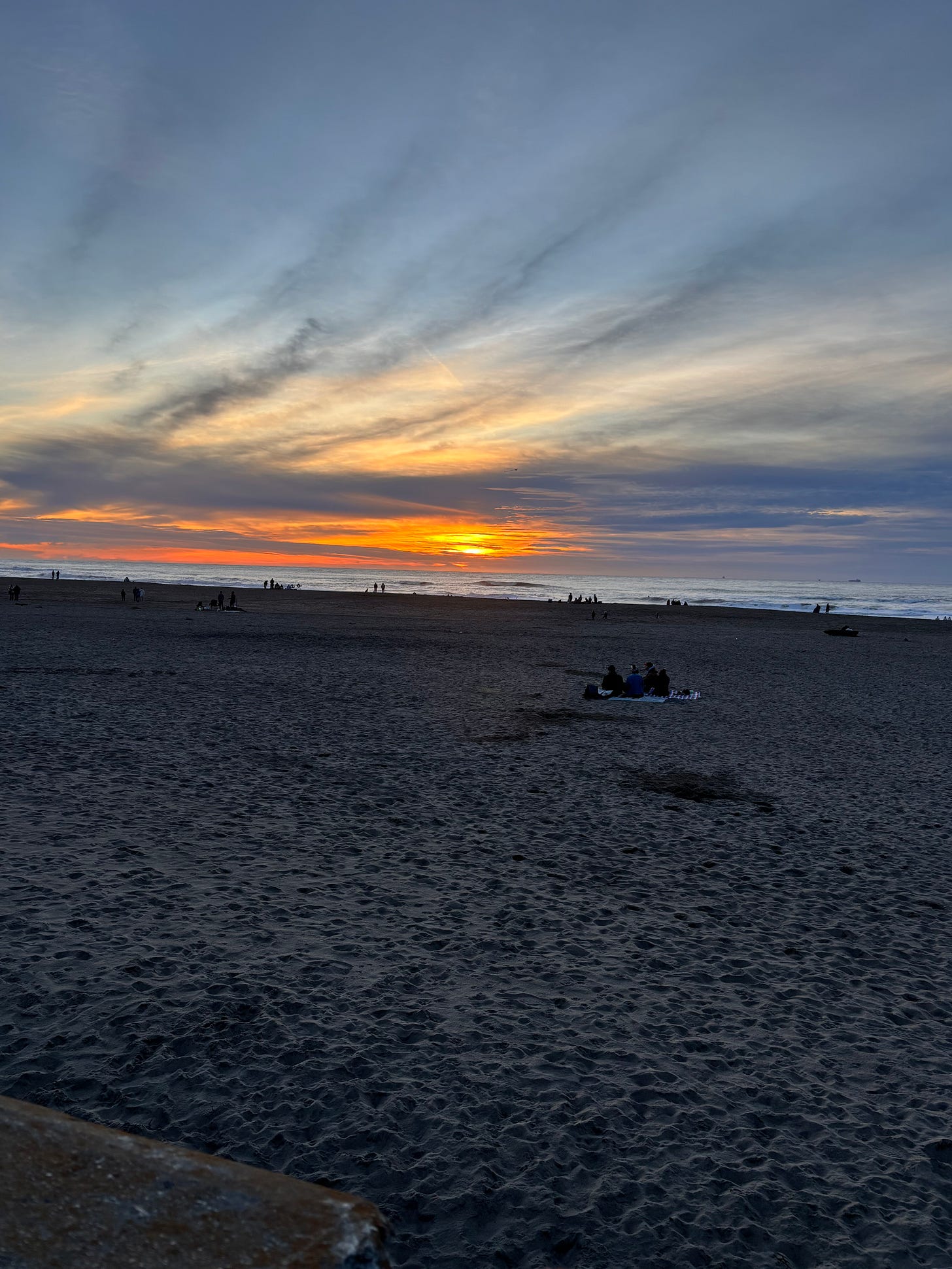 Sunset at ocean beach 2024 NYE 