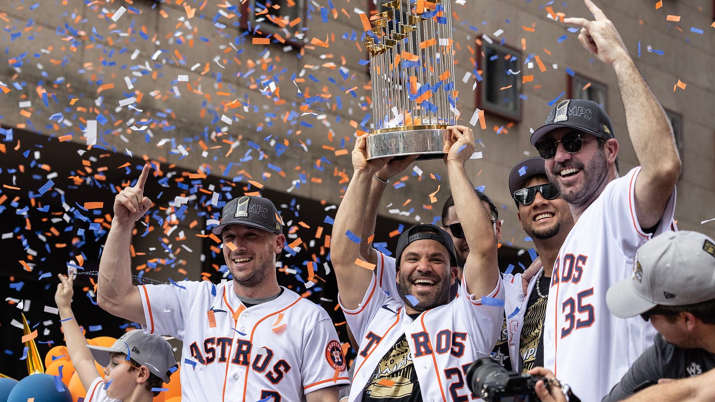 Astros celebrate World Series title with downtown Houston parade