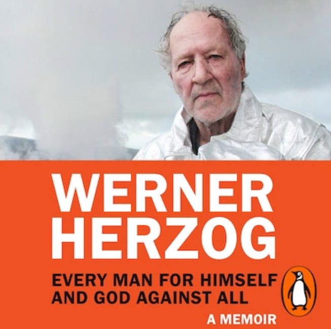 Image of the cover of Werner Herzog’s memoir published by Penguin