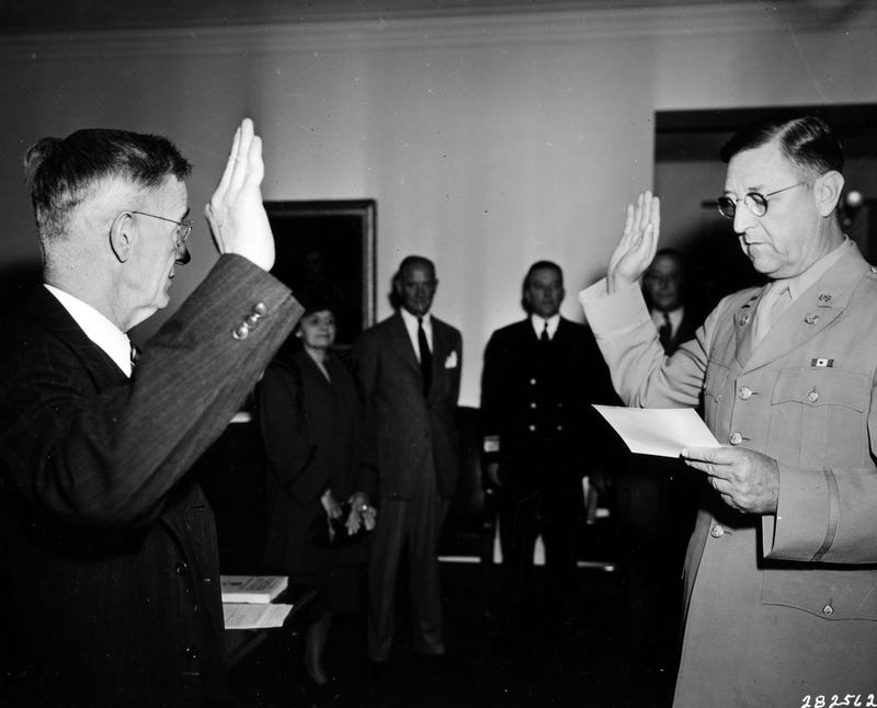 Dr. Vannevar Bush is sworn in as Chairman of the Research and Development  Board | Harry S. Truman