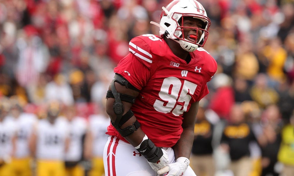 Wisconsin DT Keeanu Benton touts his 'grit factor' at the combine