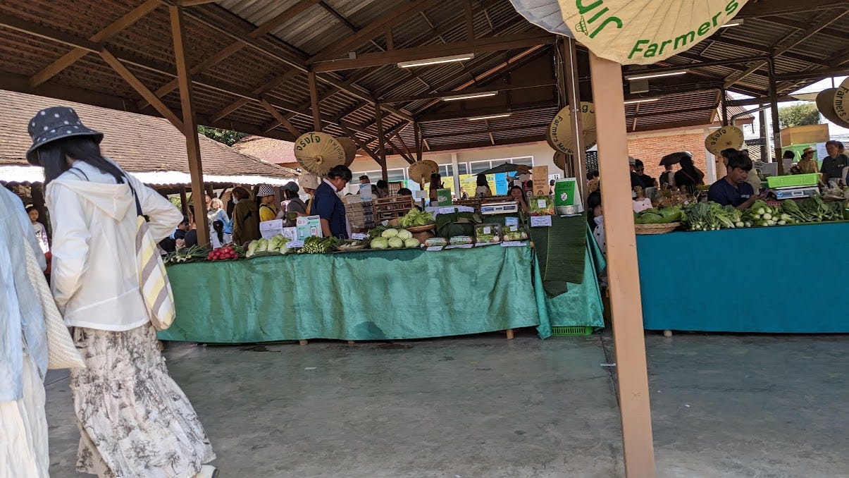 viewing farmers market tables from afar