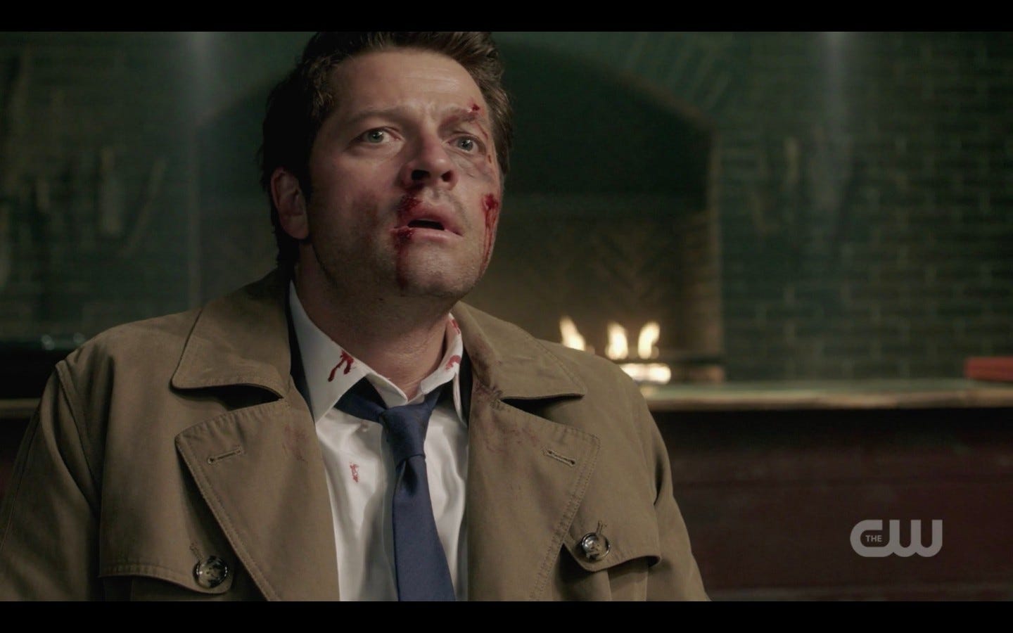 castiel beaten badly sees sam winchester 1401